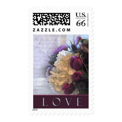 Beautiful bouquet of old fashioned love stamp