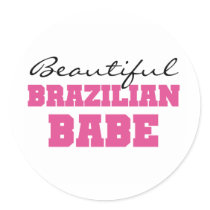 Beautiful Brazilian Babe stickers by world_wide Beautiful Brazilian Babe stickers