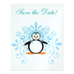 Beautiful Bride Penguin Save the Date Announcement