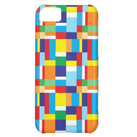Beautiful Bright Colorful Blocks Plaid Squares iPhone 5C Covers