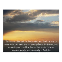 Beautiful Buddhist Quote with inspirational photo Post Cards