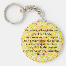Beautiful Buddhist Quote with Vibrant Mandela Keychain