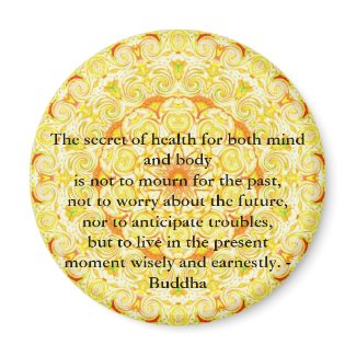 Beautiful Buddhist Quote with Vibrant Mandela magnet