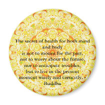 Beautiful Buddhist Quote with Vibrant Mandela Fridge Magnet