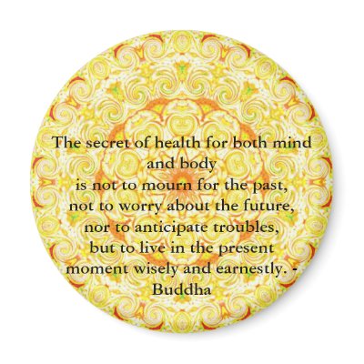 Beautiful Buddhist Quote with Vibrant Mandela Fridge Magnet by spiritcircle