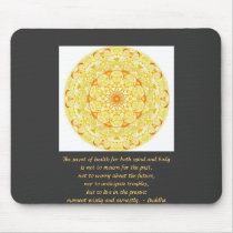 Beautiful Buddhist Quote with Vibrant Mandela mousepads