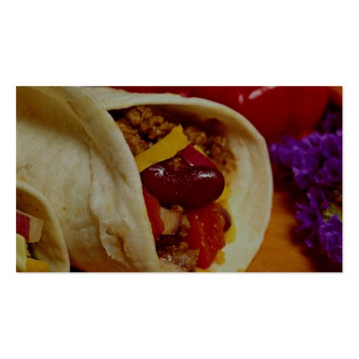 Beautiful Burrito recipe for food lovers Business Card Templates (back side)