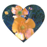 Beautiful Buttercups Heart Stickers