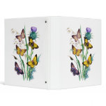 Beautiful Butterflies Amid Thistle 3 Ring Binder