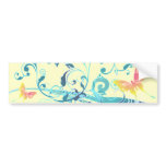 Beautiful Butterflies Pretty Blue Design Bumper Stickers