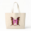 Beautiful butterfly, on a beautiful bag