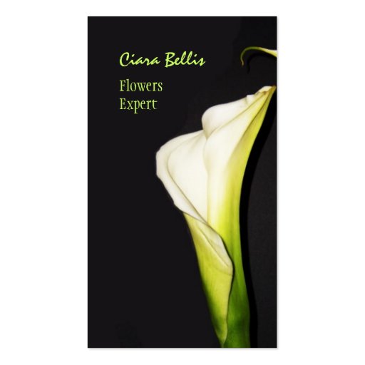 Beautiful calla lilies business cards