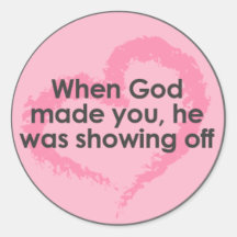 Beautiful Catchphrase 2 Round Sticker