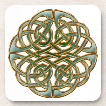 Beautiful celtic knot beverage coasters