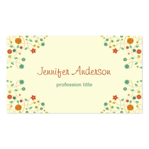Beautiful Chic Nature Stylish Business Card Templates (front side)