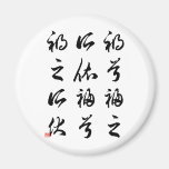 Beautiful Chinese Calligraphy -happness&misfortune Magnets