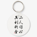 Beautiful Chinese Calligraphy - same mind keychains by liujie1 Beautiful Chinese Calligraphy - same mind keychains