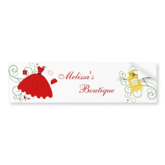 Beautiful Christmas Dress bumpersticker