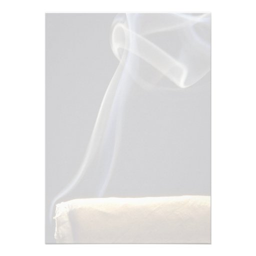 Beautiful Cigar with smoke Personalized Invitations