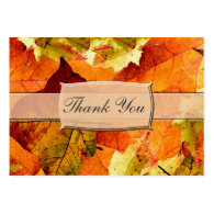 Beautiful coloful leave wedding favor thank you business card
