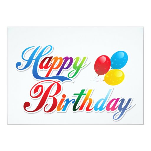 beautiful colored happy birthday balloons card Zazzle