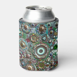 Beautiful Colorful Abstract Mosaic Art Can Cooler