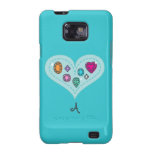 Beautiful Colorful Gems on Heart Samsung Galaxy S Cover