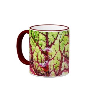 Beautiful Colorful Leaf with Raindrops mug
