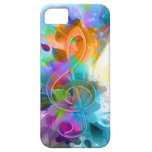Beautiful colourful and cool splatter music note iPhone 5 case
