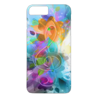 Beautiful colourful and cool splatter music note iPhone 7 plus case