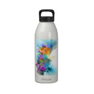Beautiful colourful and cool splatter music note reusable water bottles