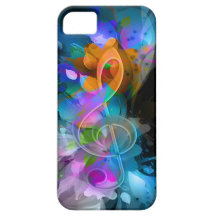 Beautiful colourful cool splatter flowers leaves iPhone 5 cases