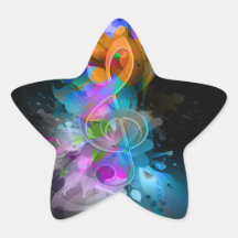 Beautiful colourful cool splatter flowers leaves stickers