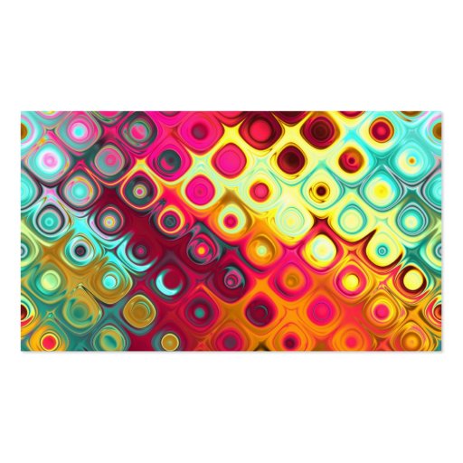 Beautiful cool abstract squares circles glass glow business card templates (back side)