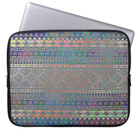 Beautiful cool colourful Aztec geometric pattern Computer Sleeve