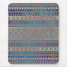 Beautiful cool colourful Aztec geometric pattern Mouse Pads