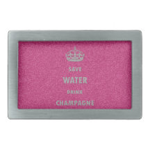 Beautiful cool girly save water drink champagne cr belt buckles