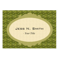 Beautiful, cool green leaves frame business cards business cards