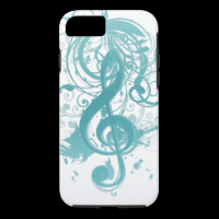 Beautiful cool music notes with splatter swirls iPhone 7 case