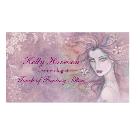 Beautiful Cosmetologist or Makeup Artist Card Business Cards (front side)