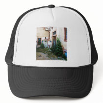 Beautiful Courtyard in Crete, Greece Mesh Hat