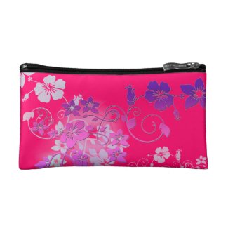 Beautiful Custom Floral Bag Cosmetics Bags