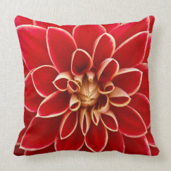 Beautiful Dahlia Flower Petals Design Throw Pillow