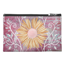 Beautiful Daisy Flower Distressed Floral Chic Travel Accessories Bags