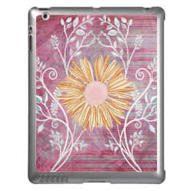 Beautiful Daisy Flower Distressed Floral Chic iPad Case