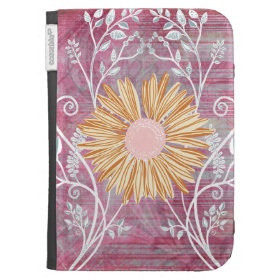 Beautiful Daisy Flower Distressed Floral Chic Cases For Kindle