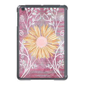 Beautiful Daisy Flower Distressed Floral Chic Case For iPad Mini