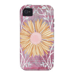 Beautiful Daisy Flower Distressed Floral Chic iPhone 4 Case