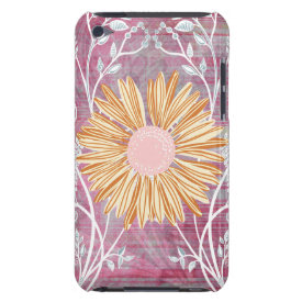 Beautiful Daisy Flower Distressed Floral Chic Barely There iPod Cover