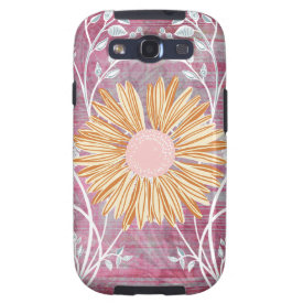 Beautiful Daisy Flower Distressed Floral Chic Samsung Galaxy SIII Cases